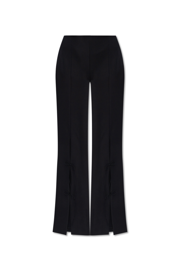 Black Pants with front slit Versace Jeans Couture - Vitkac